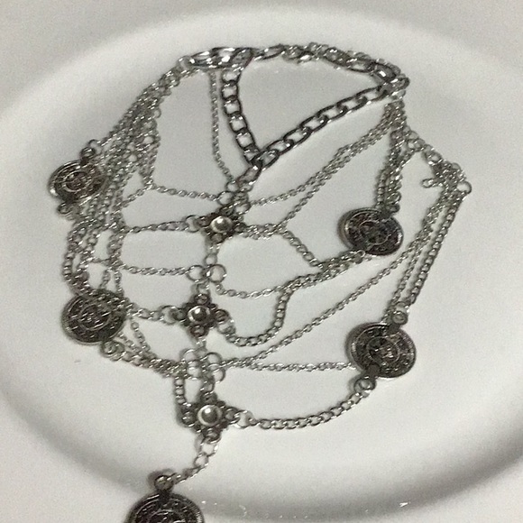 Boho Gypsy Anklet / Foot Jewelry Silver - Picture 5 of 5